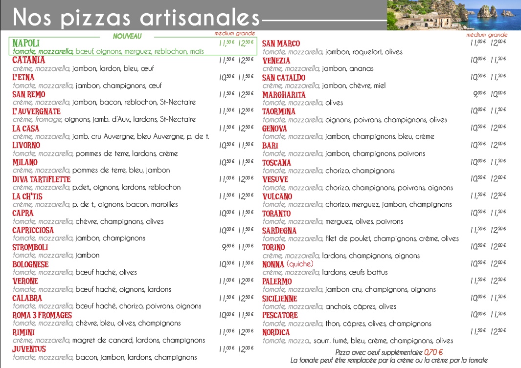 L'etna Riom Menu 2