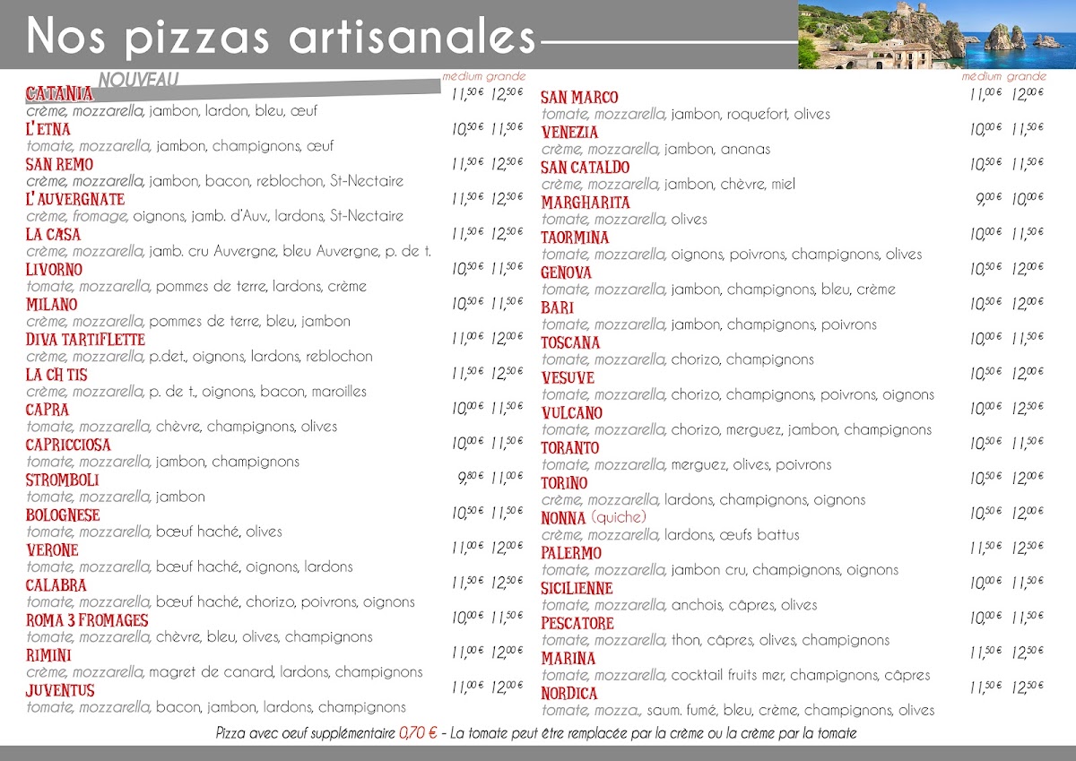 L'etna Riom Menu 3
