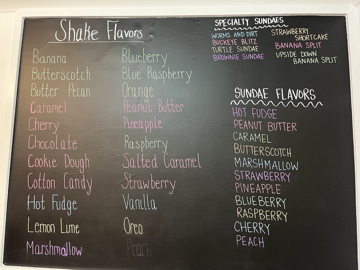 Tony's Coneys Menu 1